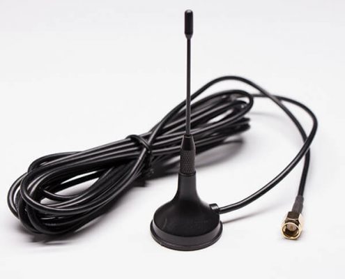 吸盤(pán)天線3Gwifi天線組件接RG174黑色同軸線焊SMA公頭