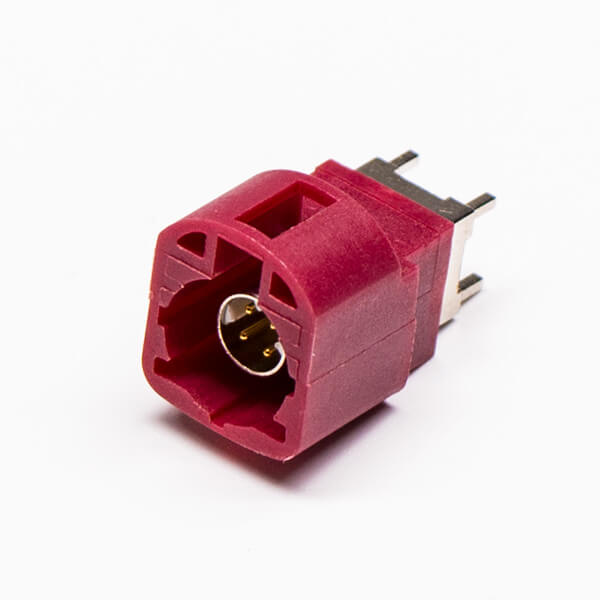 HSD LVDS座直式180度4P公頭紅色插PCB板